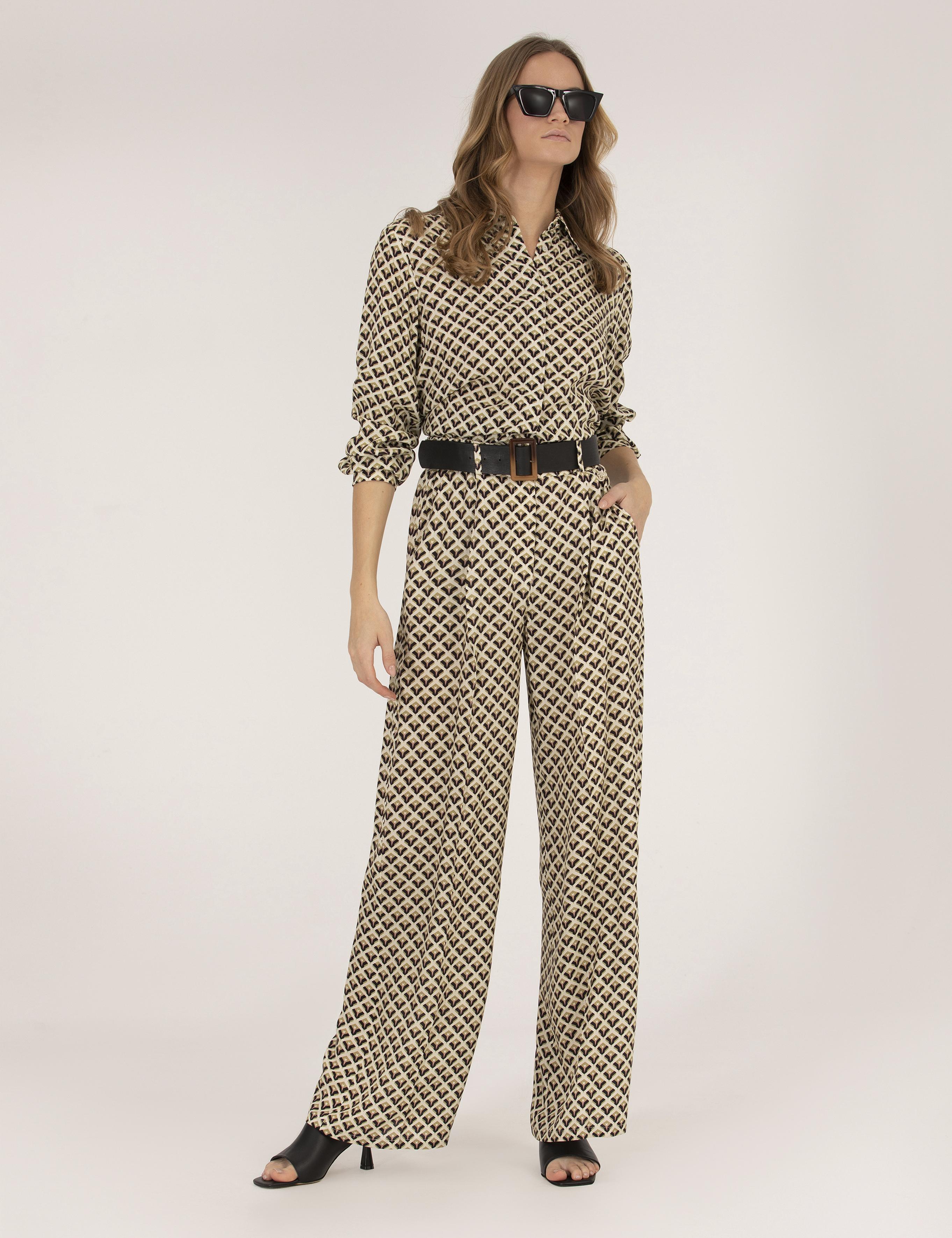 Siyah Yüksek Bel Loose Fit Pantolon