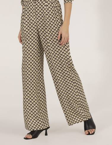 Siyah Yüksek Bel Loose Fit Pantolon