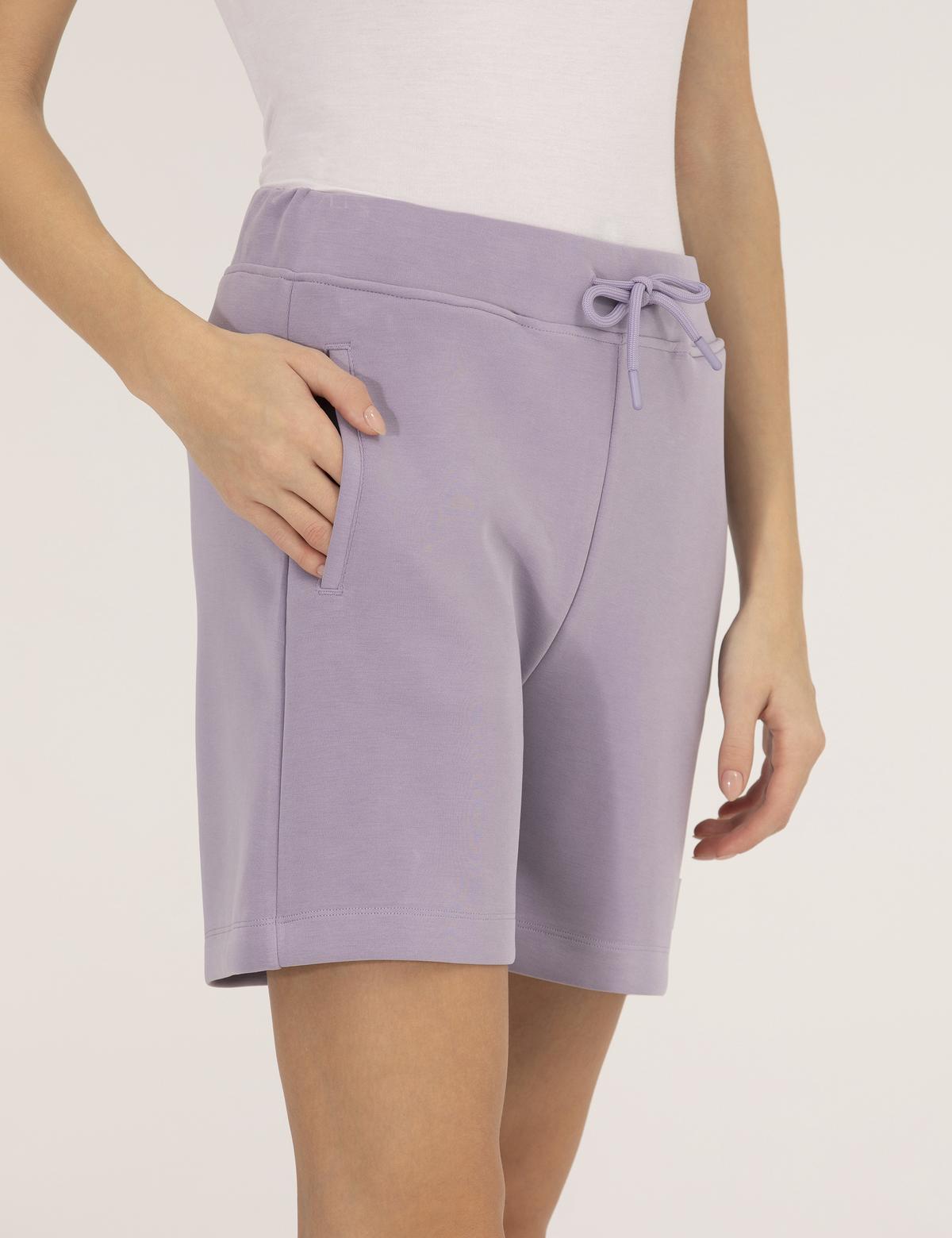 Lila Comfort Fit Örme Şort - 50269445024