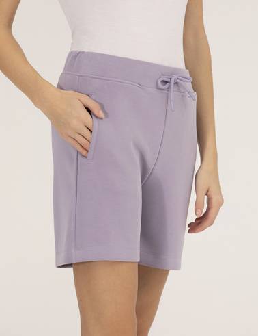 Lila Comfort Fit Örme Şort