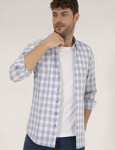 Mavi Regular Fit Uzun Kollu Gömlek