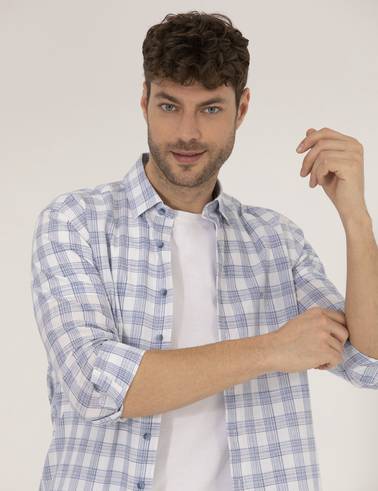 Mavi Regular Fit Uzun Kollu Gömlek