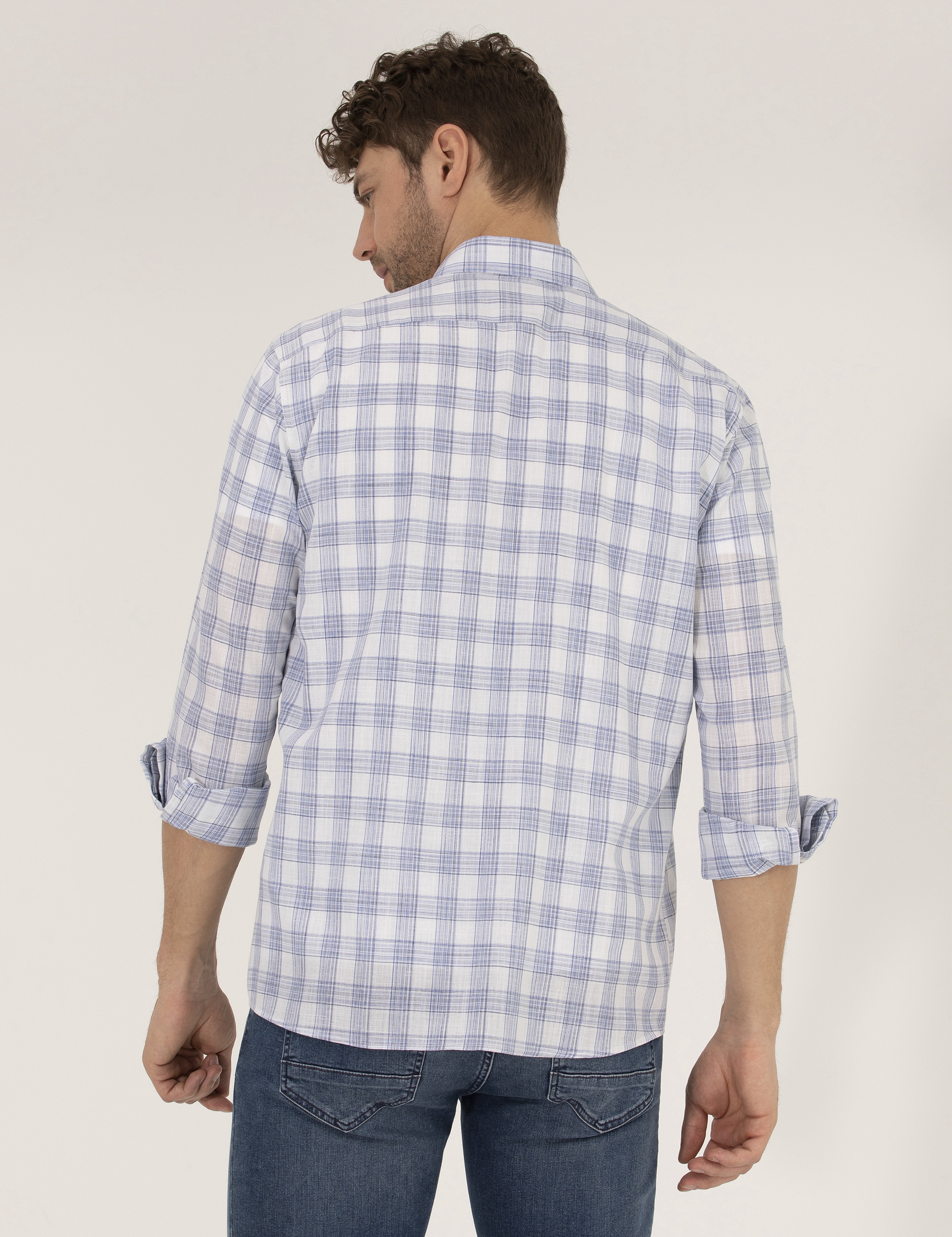 Mavi Regular Fit Uzun Kollu Gömlek - Image 5