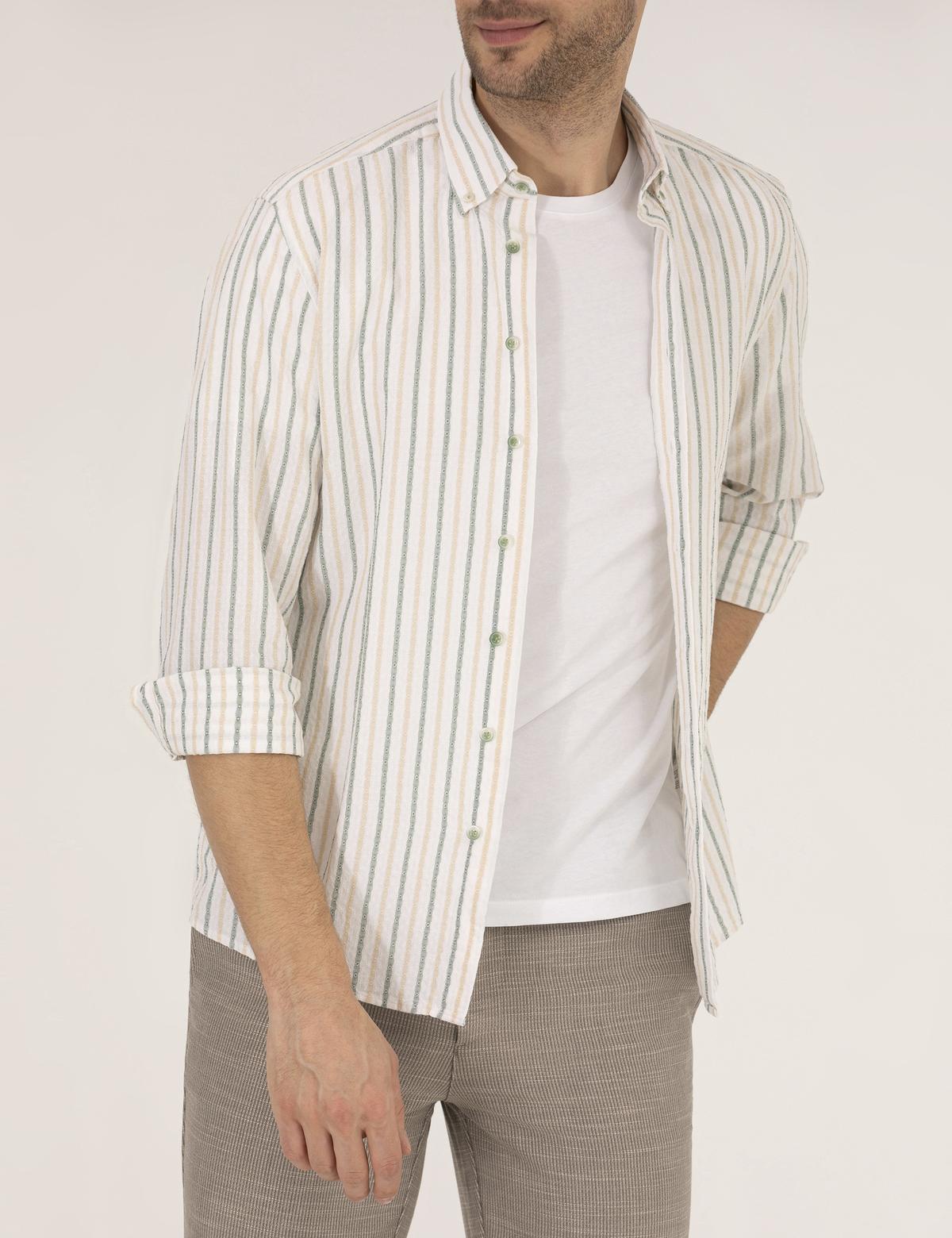 Haki Regular Fit Uzun Kollu Gömlek - 50265076024