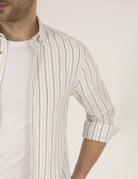 Haki Regular Fit Uzun Kollu Gömlek - 50265076024