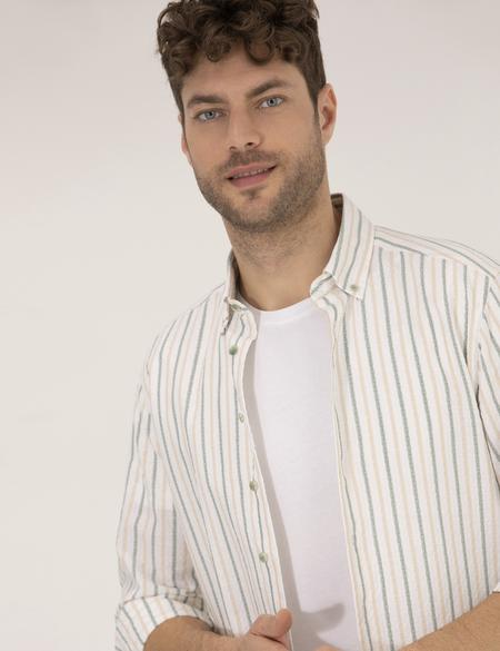 Haki Regular Fit Uzun Kollu Gömlek - 50265076024