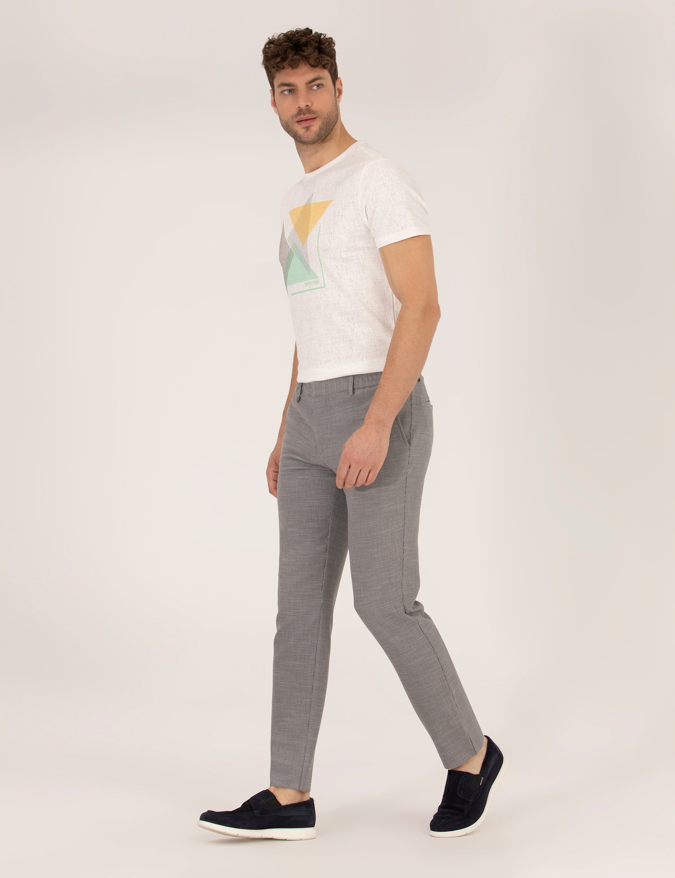 Gri Ex. Slim Fit Kumaş Pantolon