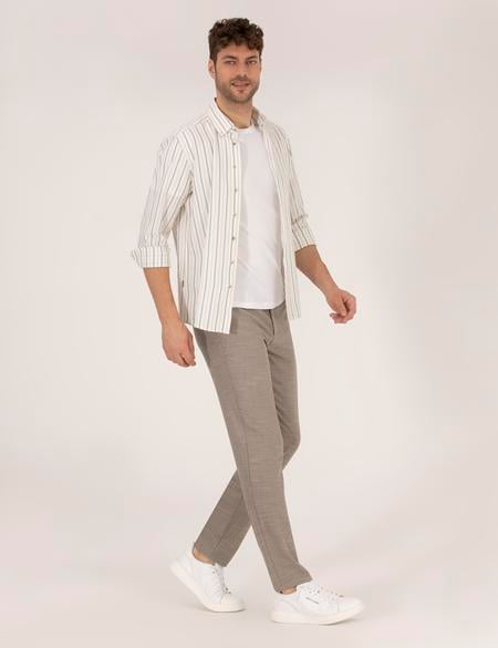 Açık Kahverengi Ex. Slim Fit Kumaş Pantolon - 50265091113