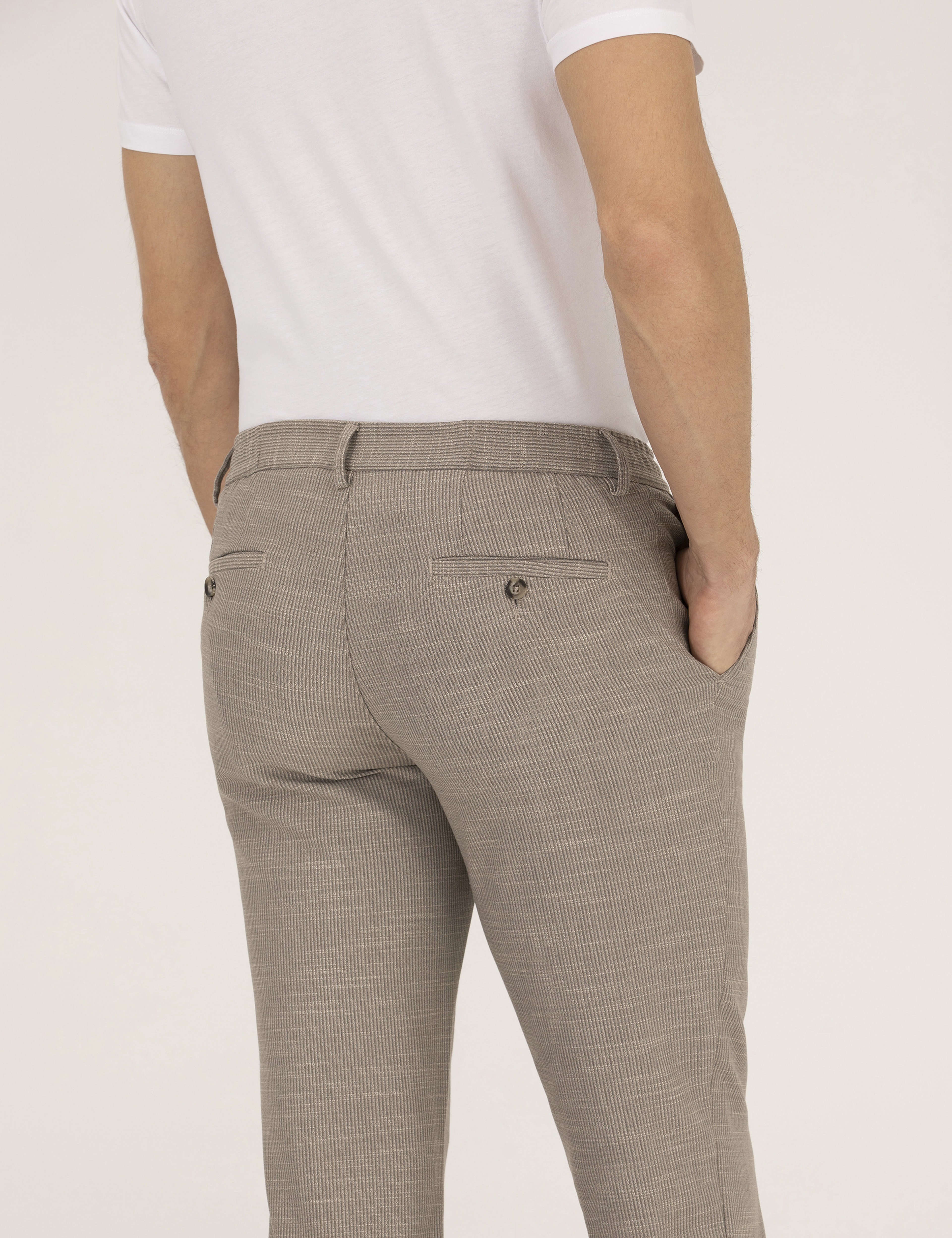 Açık Kahverengi Ex. Slim Fit Kumaş Pantolon - Image 7