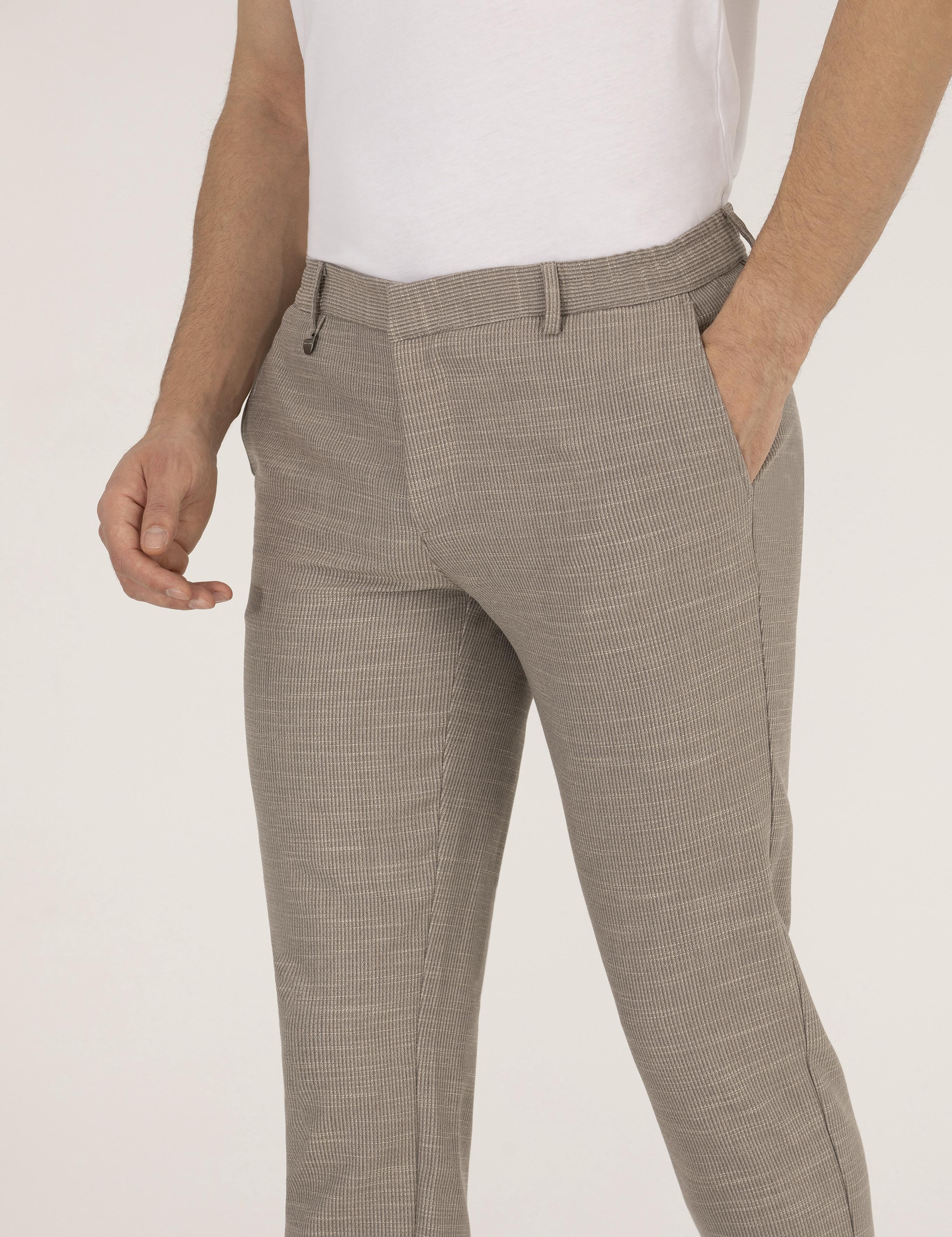 Açık Kahverengi Ex. Slim Fit Kumaş Pantolon