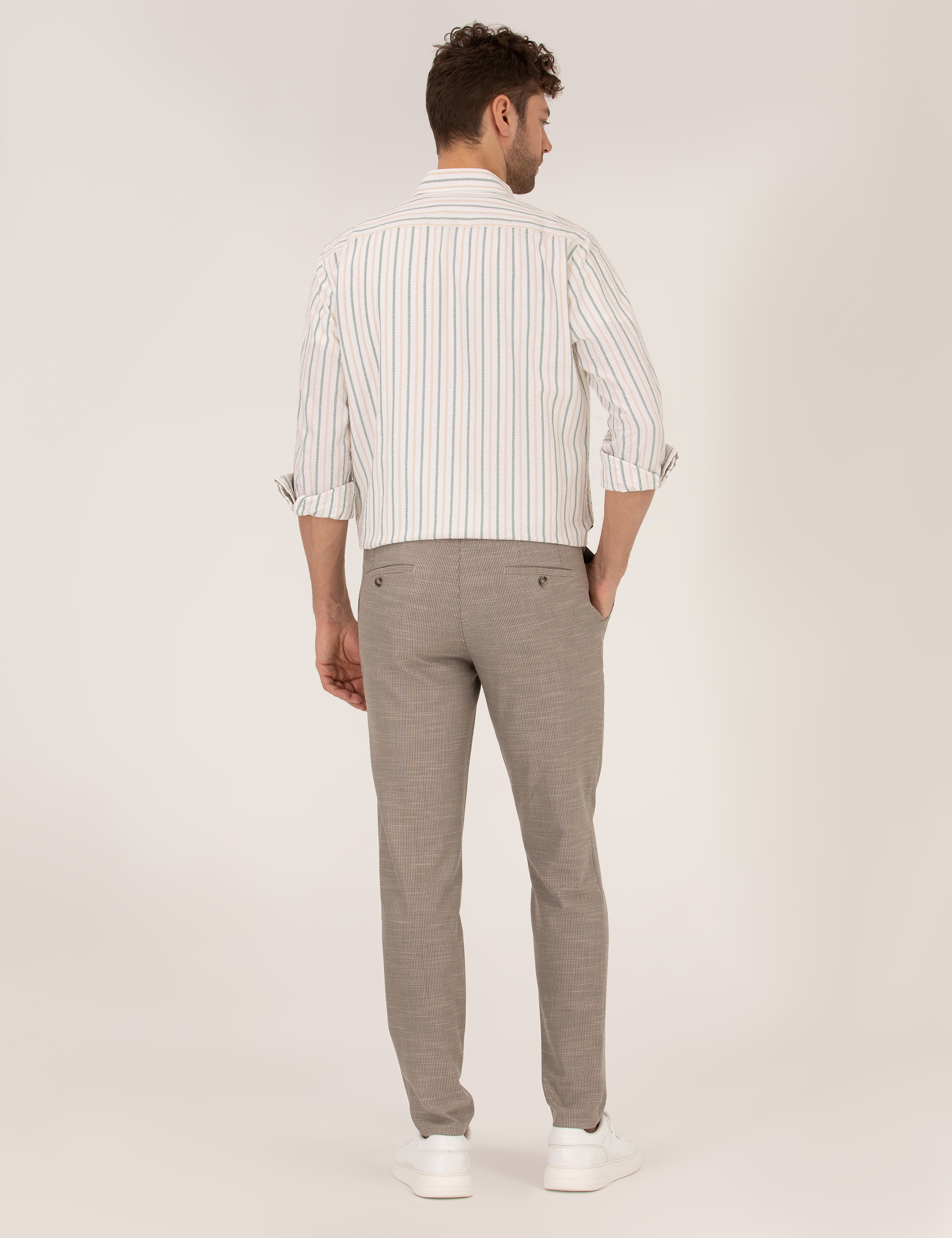 Açık Kahverengi Ex. Slim Fit Kumaş Pantolon