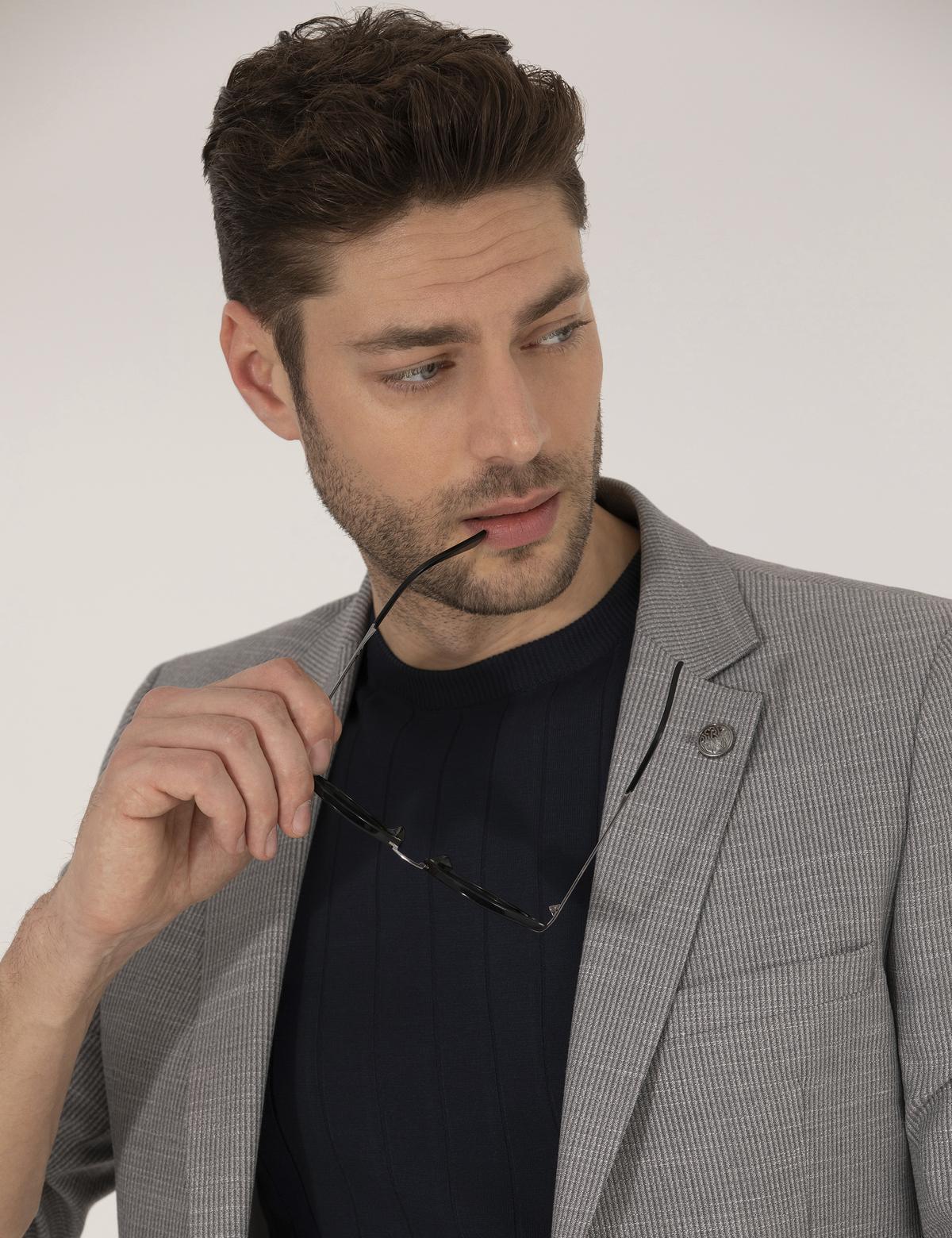 Gri Ex. Slim Fit Takım Elbise - 50266046077