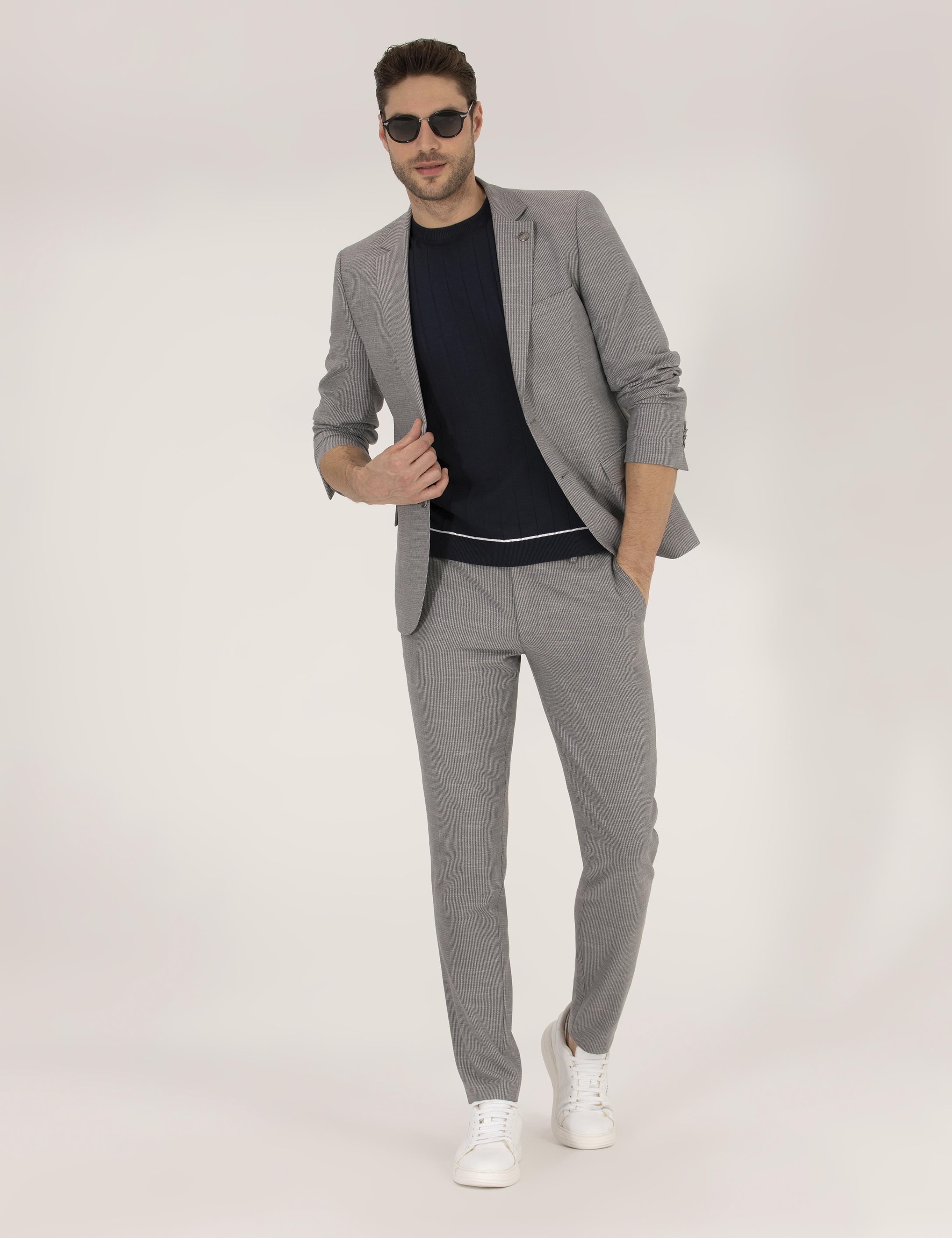 Gri Ex. Slim Fit Takım Elbise