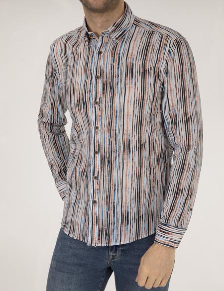 Lacivert Slim Fit Uzun Kollu Gömlek - 50266593025