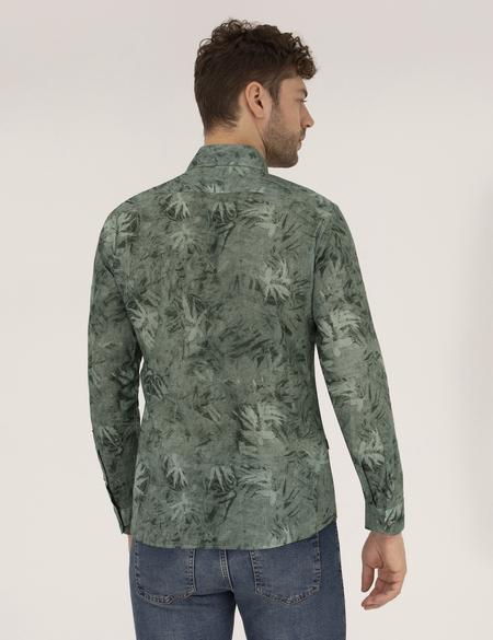 Haki Slim Fit Uzun Kollu Gömlek - 50266603024