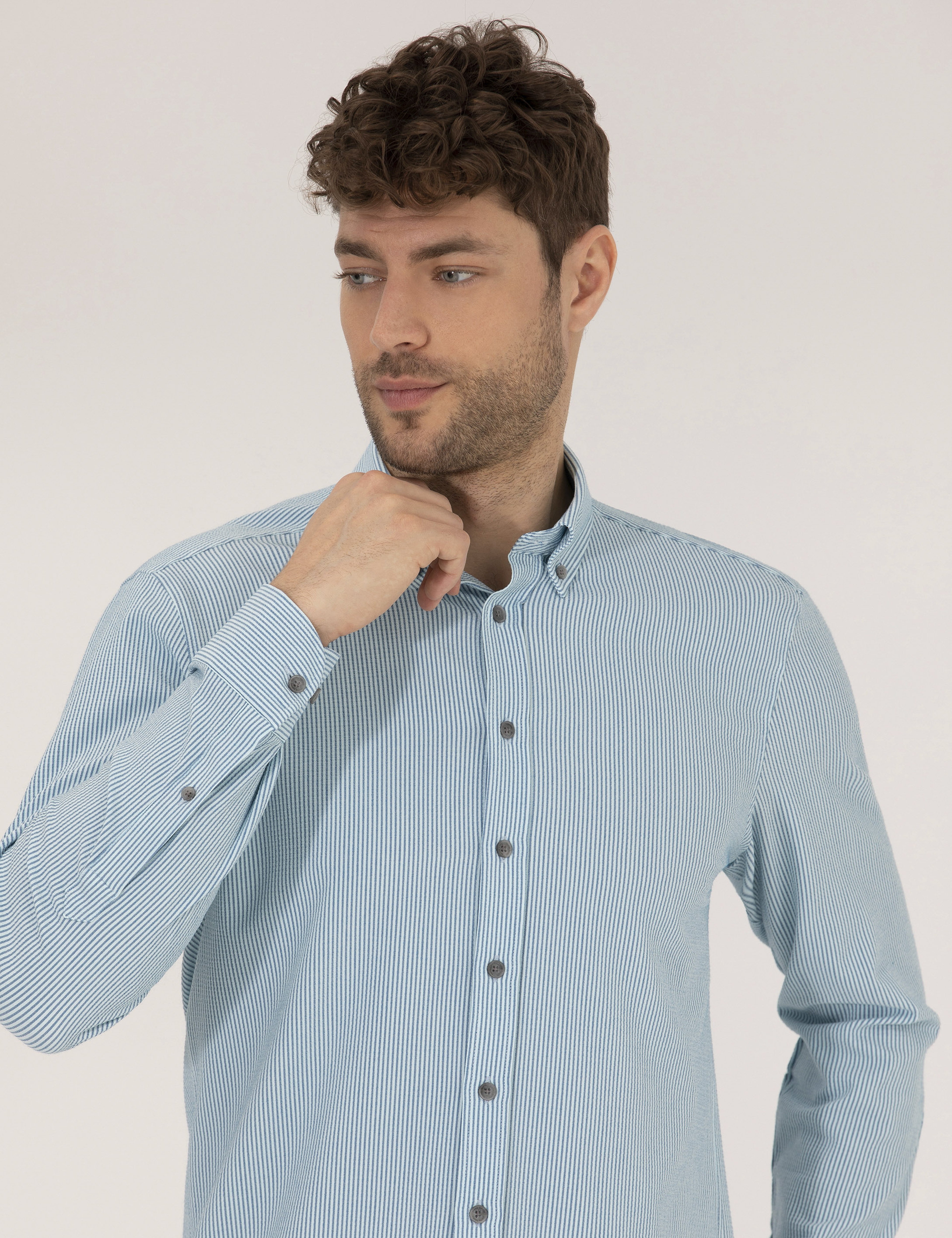 Aqua Slim Fit Uzun Kollu Gömlek - Image 3