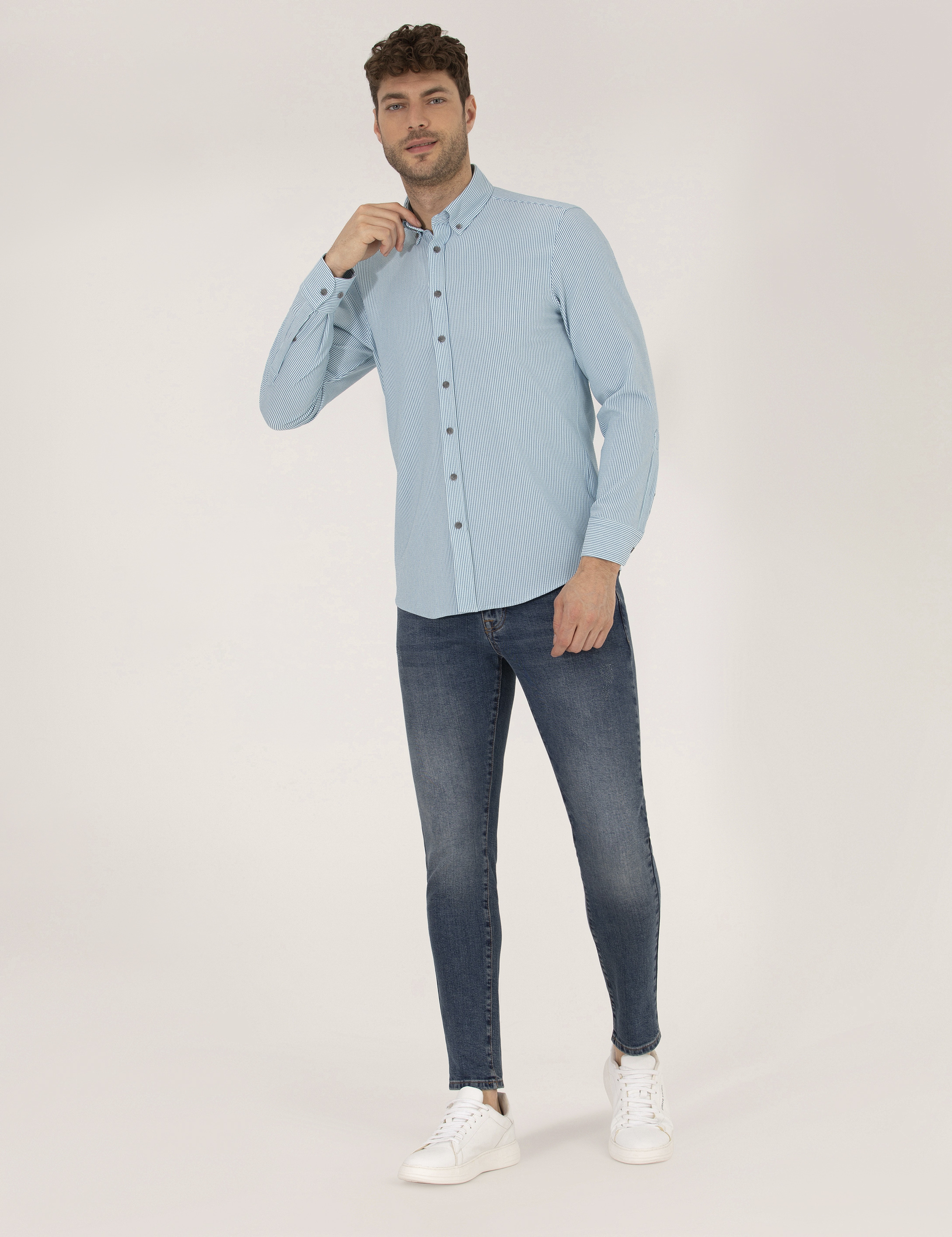 Aqua Slim Fit Uzun Kollu Gömlek - Image 4