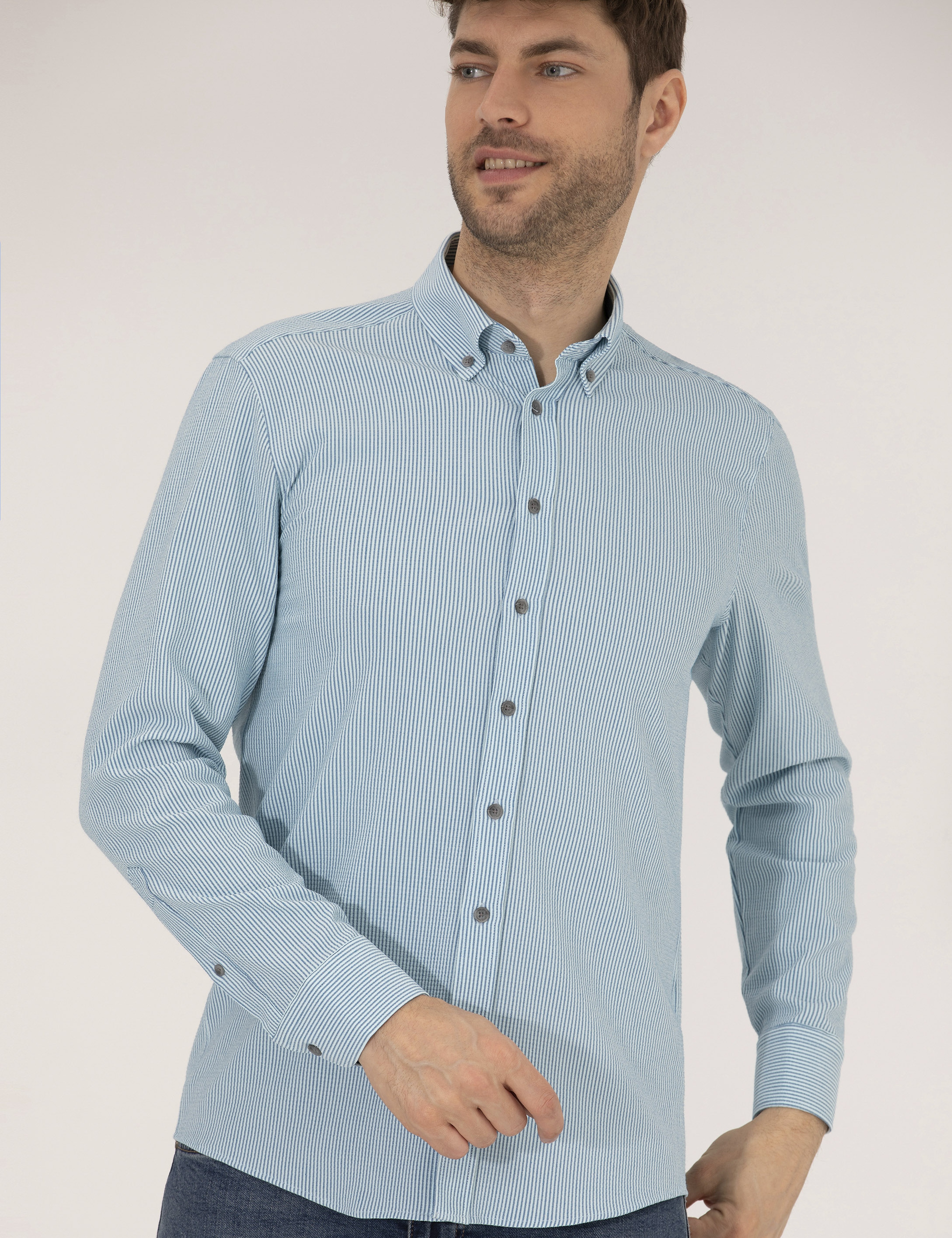 Aqua Slim Fit Uzun Kollu Gömlek