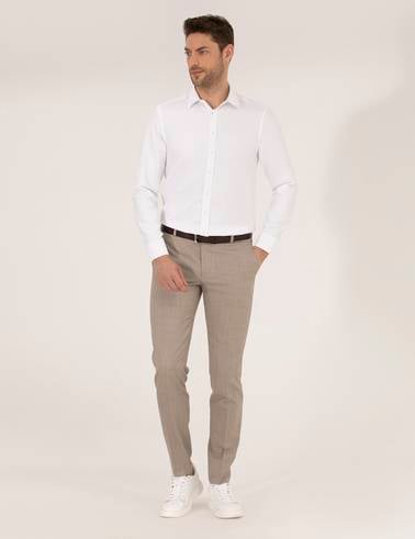 Beyaz Slim Fit Oxford Gömlek