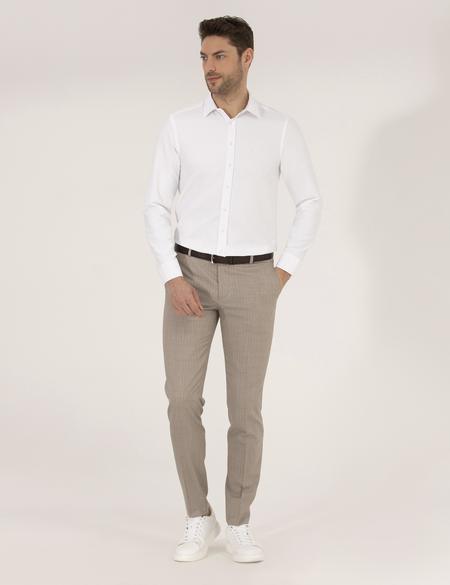 Beyaz Slim Fit Oxford Gömlek - 50268227025