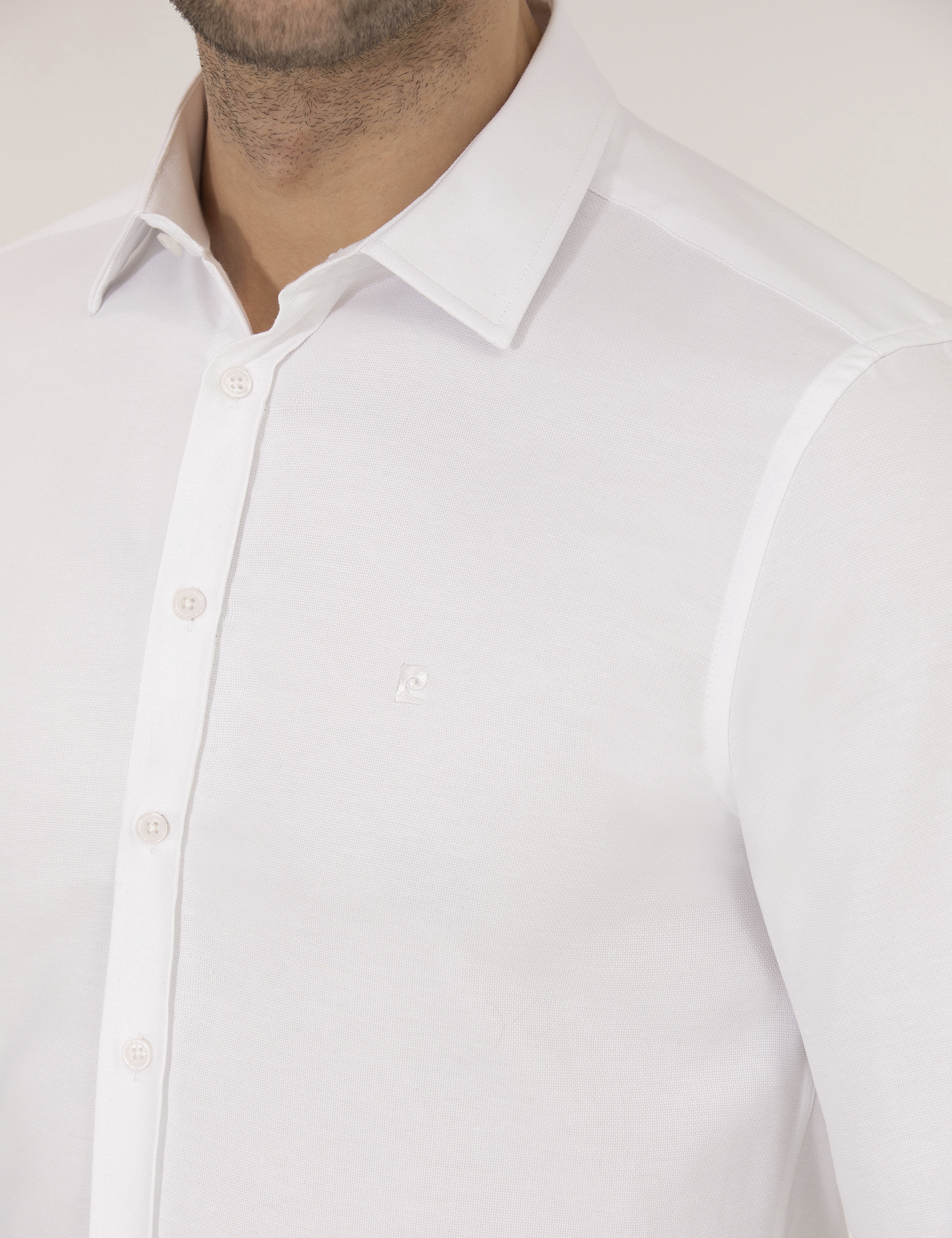 Beyaz Slim Fit Oxford Gömlek