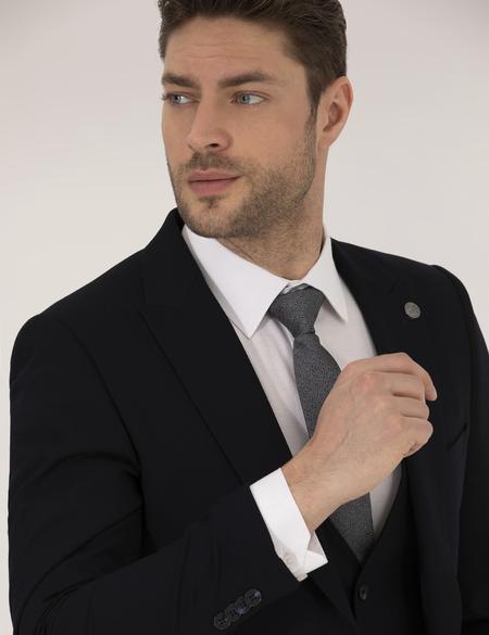 Lacivert Yelekli Ex. Slim Fit Takım Elbise - 50268603047