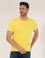 Açık Sarı Slim Fit Bisiklet Yaka Triko Tişört