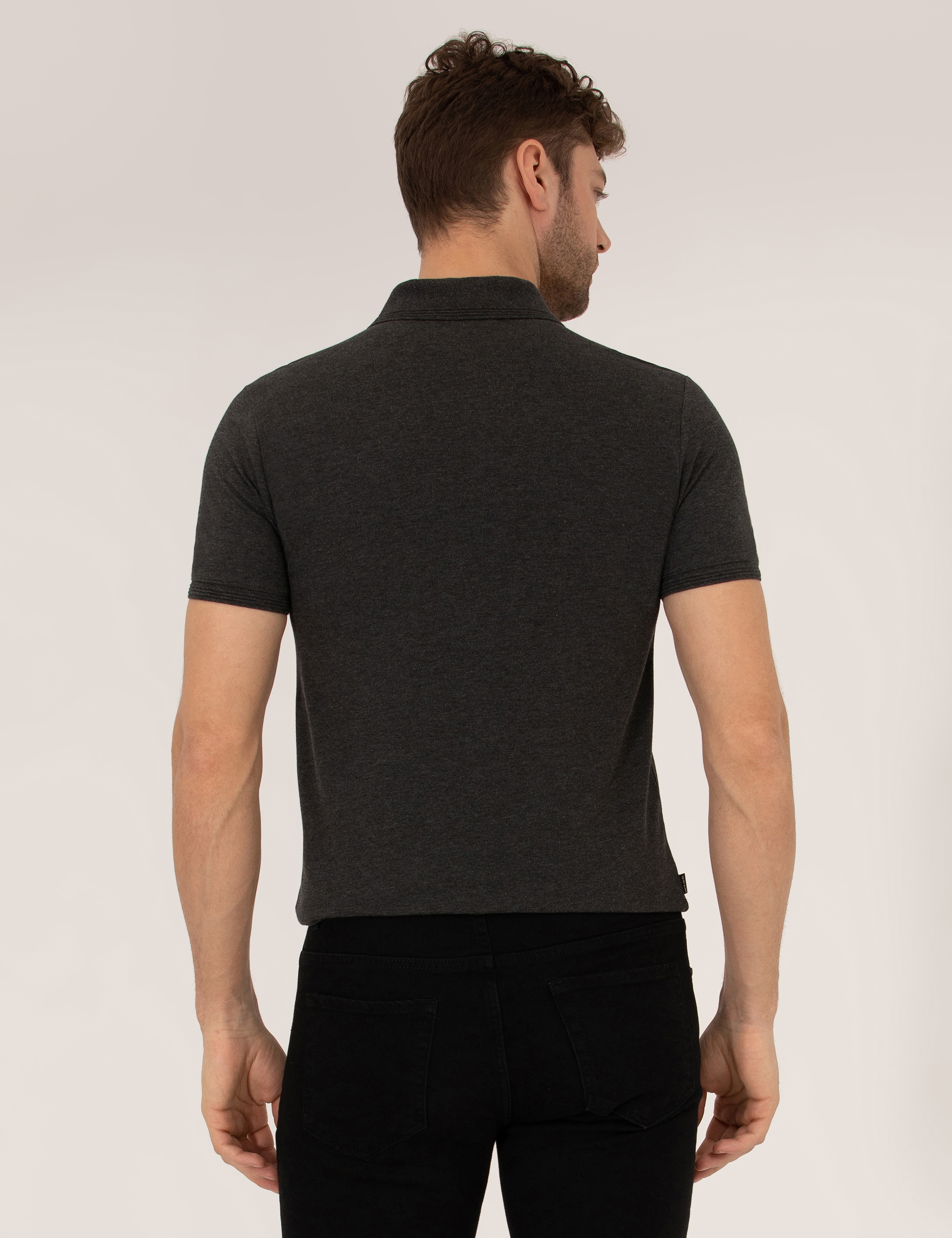 Siyah Slim Fit Jean Pantolon - Image 4
