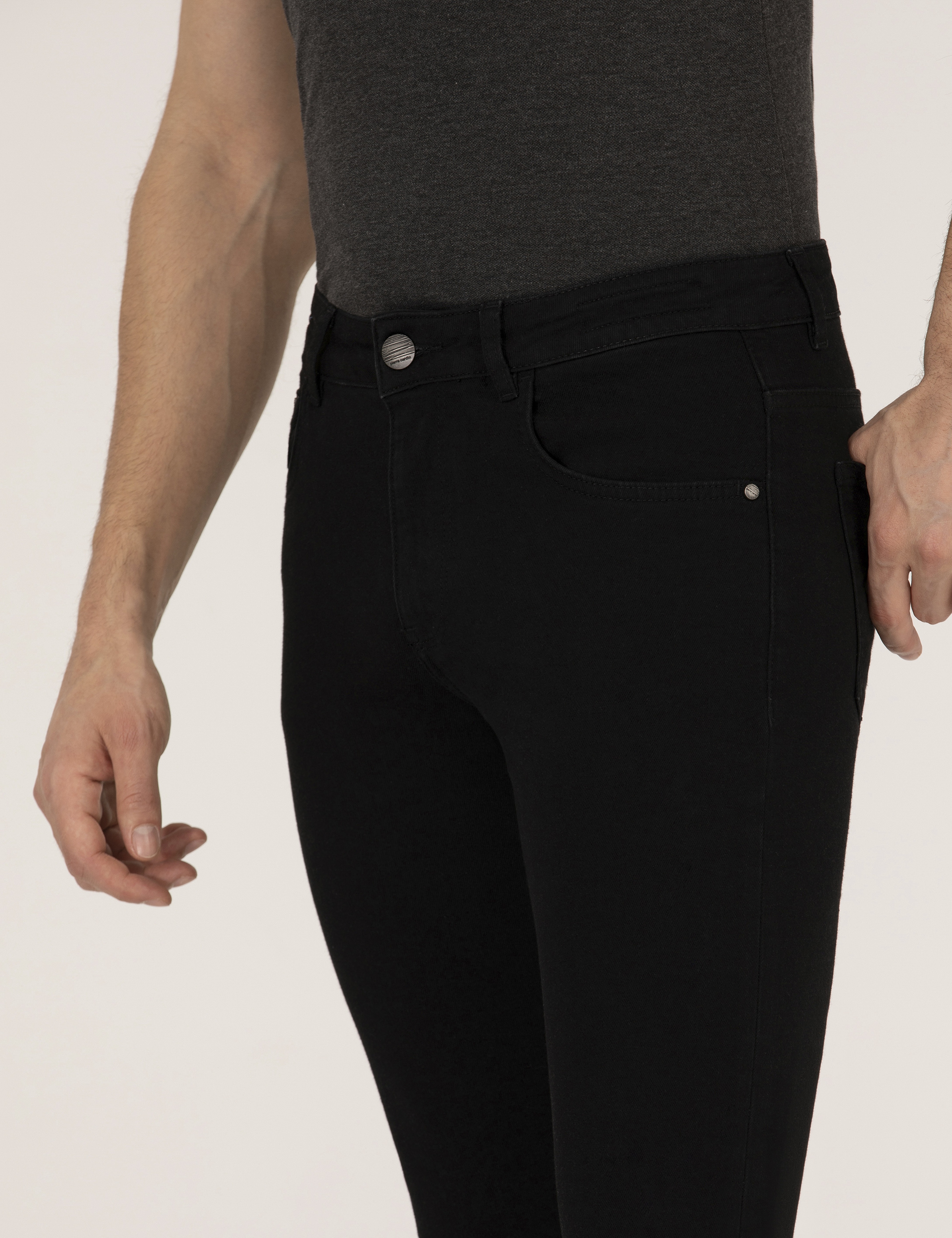 Siyah Slim Fit Jean Pantolon - Image 5