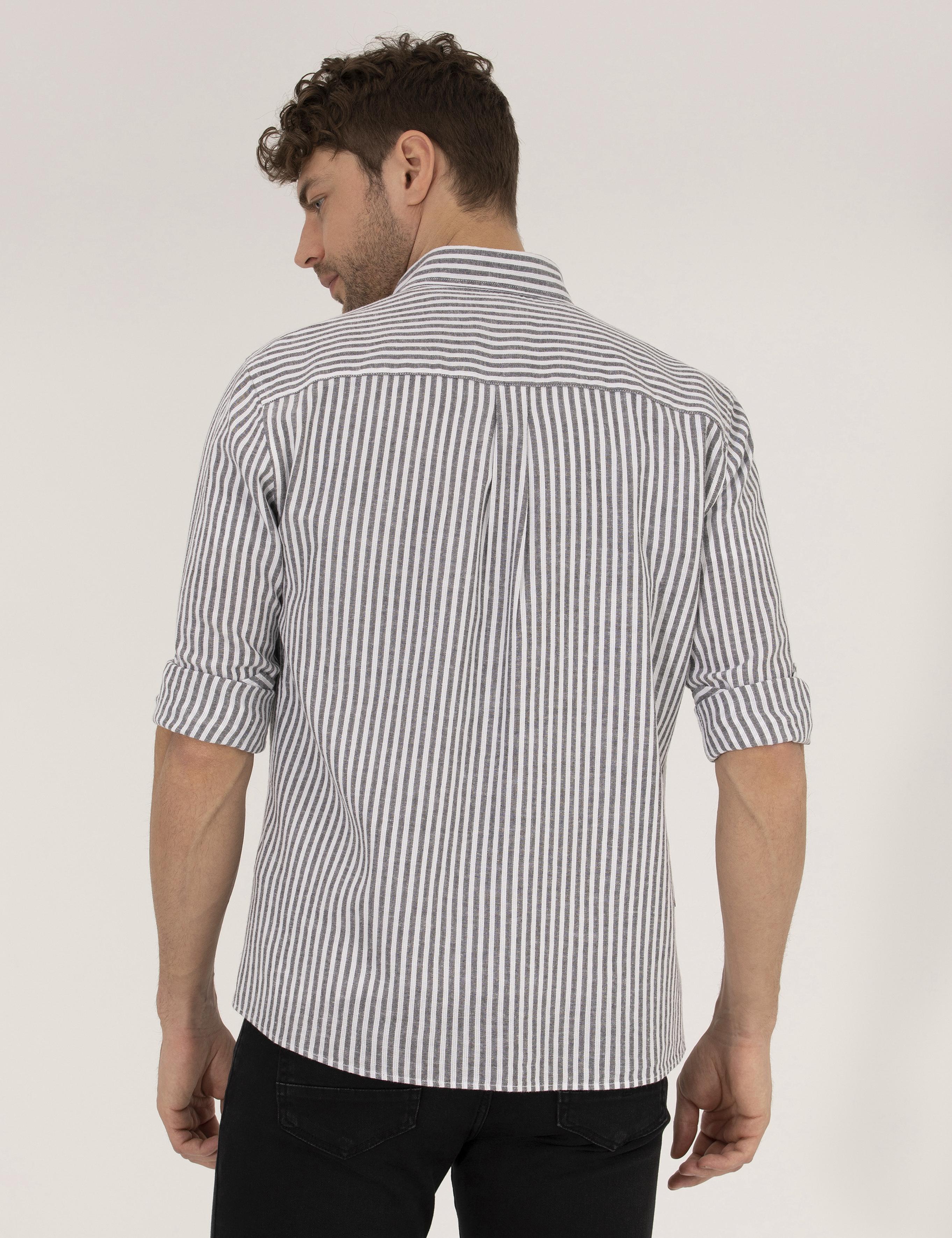 Siyah Regular Fit Uzun Kollu Gömlek