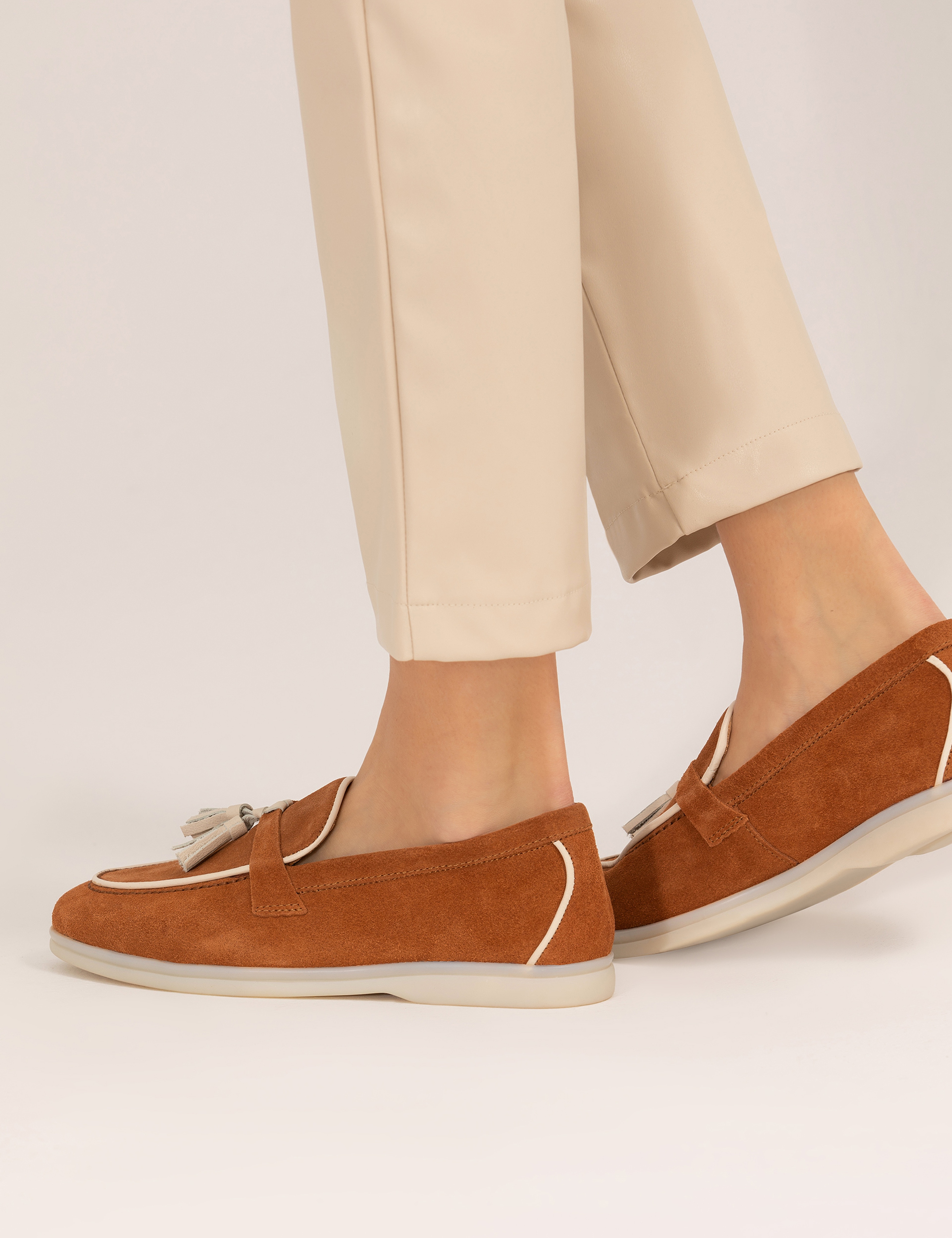 Taba Süet Deri Loafer - Image 2