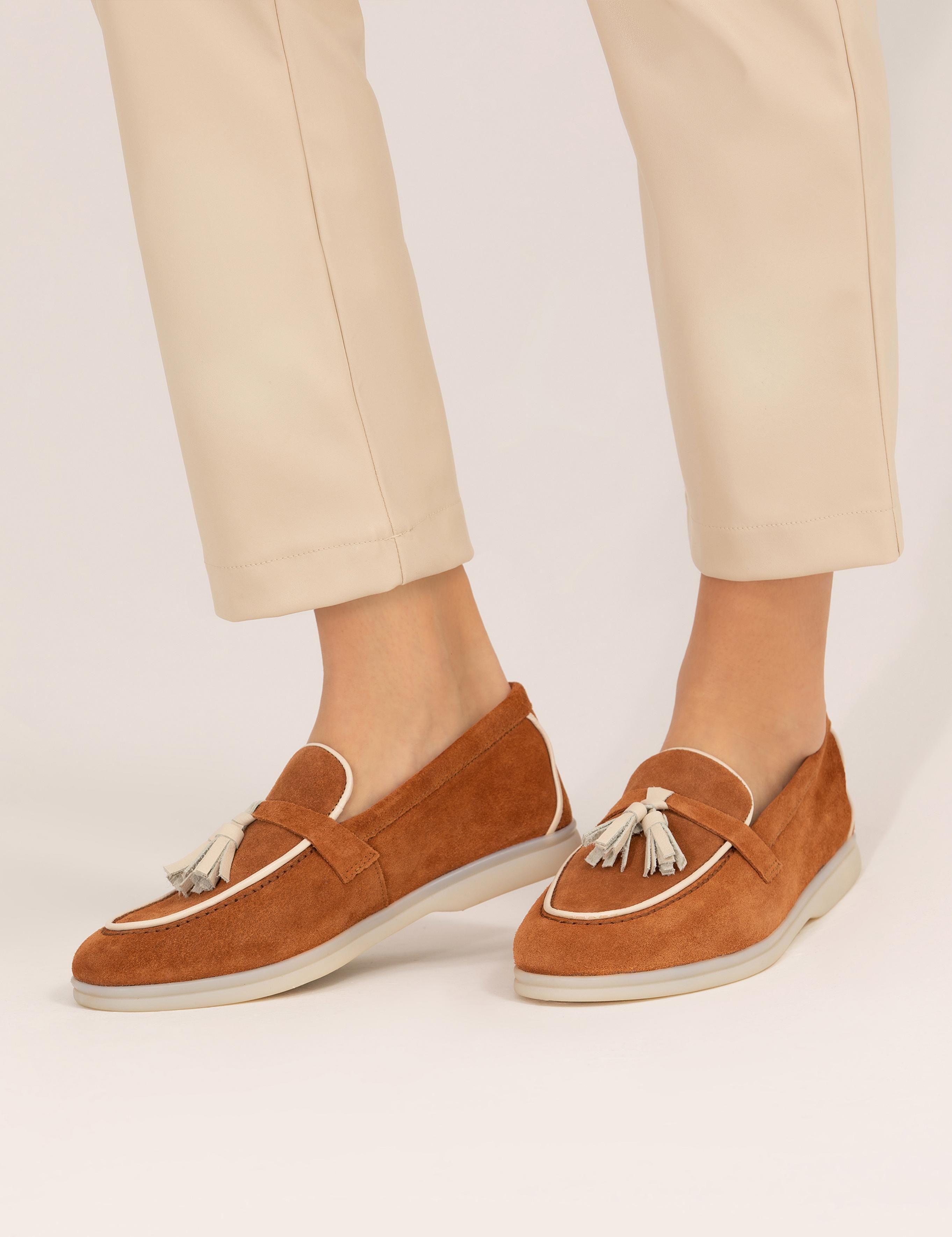 Taba Süet Deri Loafer