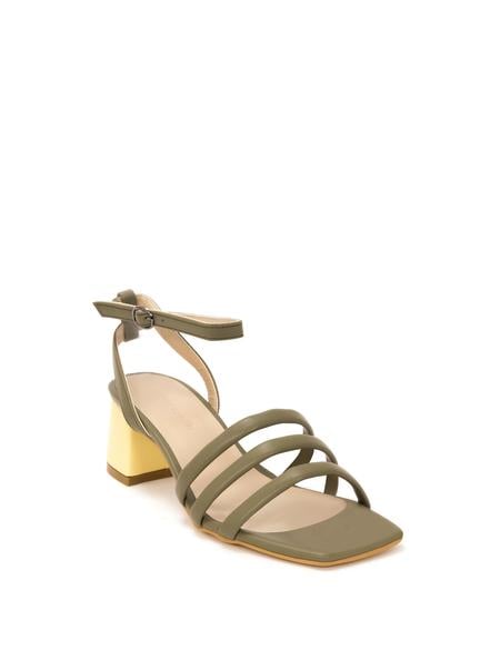 Yeşil Topuklu Sandalet - 50268277017