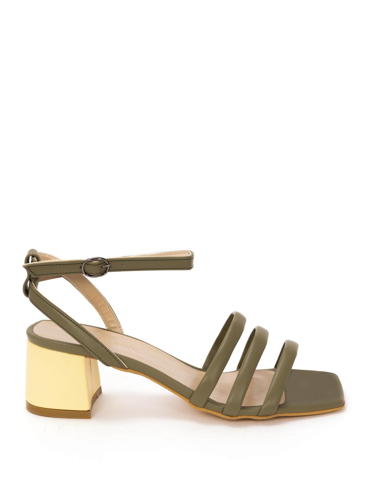 Yeşil Topuklu Sandalet - 50268277017