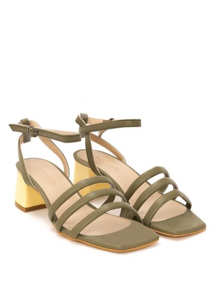 Yeşil Topuklu Sandalet - 50268277017