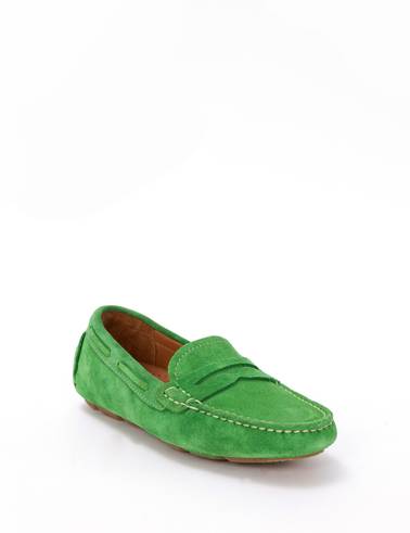 Yeşil Süet Deri Loafer