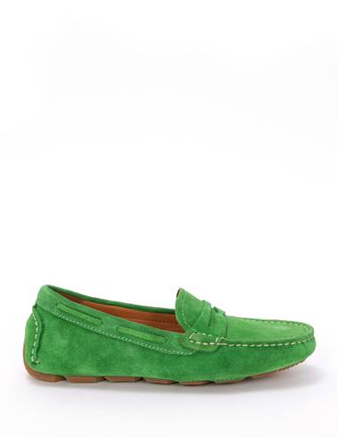 Yeşil Süet Deri Loafer
