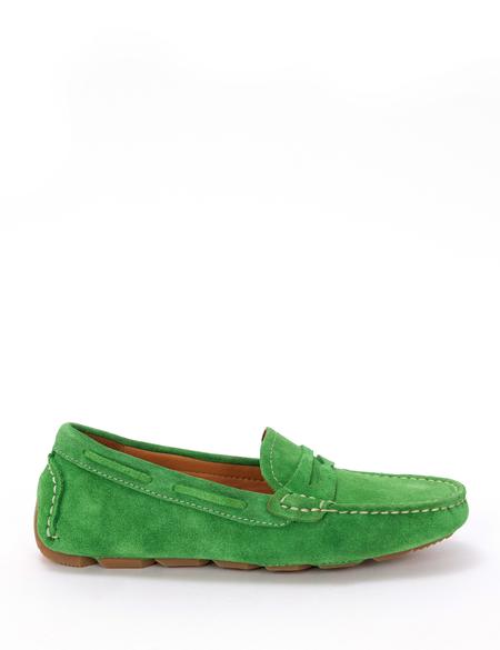 Yeşil Süet Deri Loafer - 50269899013