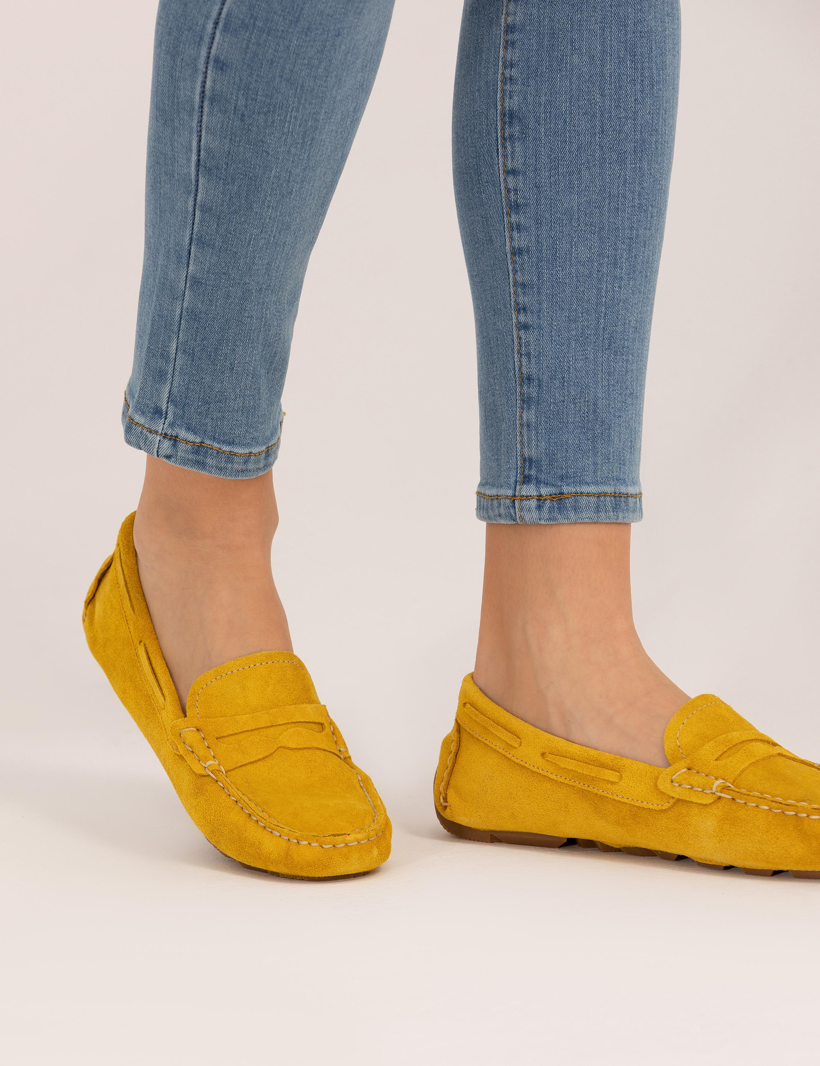 Yağ Yeşili Süet Deri Loafer