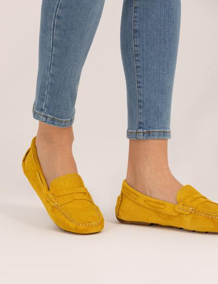 Yağ Yeşili Süet Deri Loafer - 50269899017