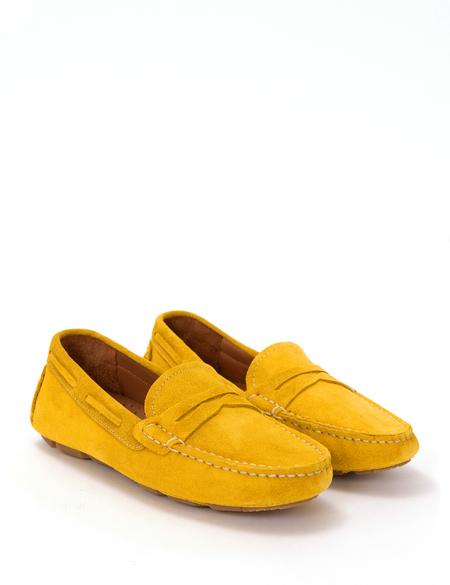 Yağ Yeşili Süet Deri Loafer - 50269899017
