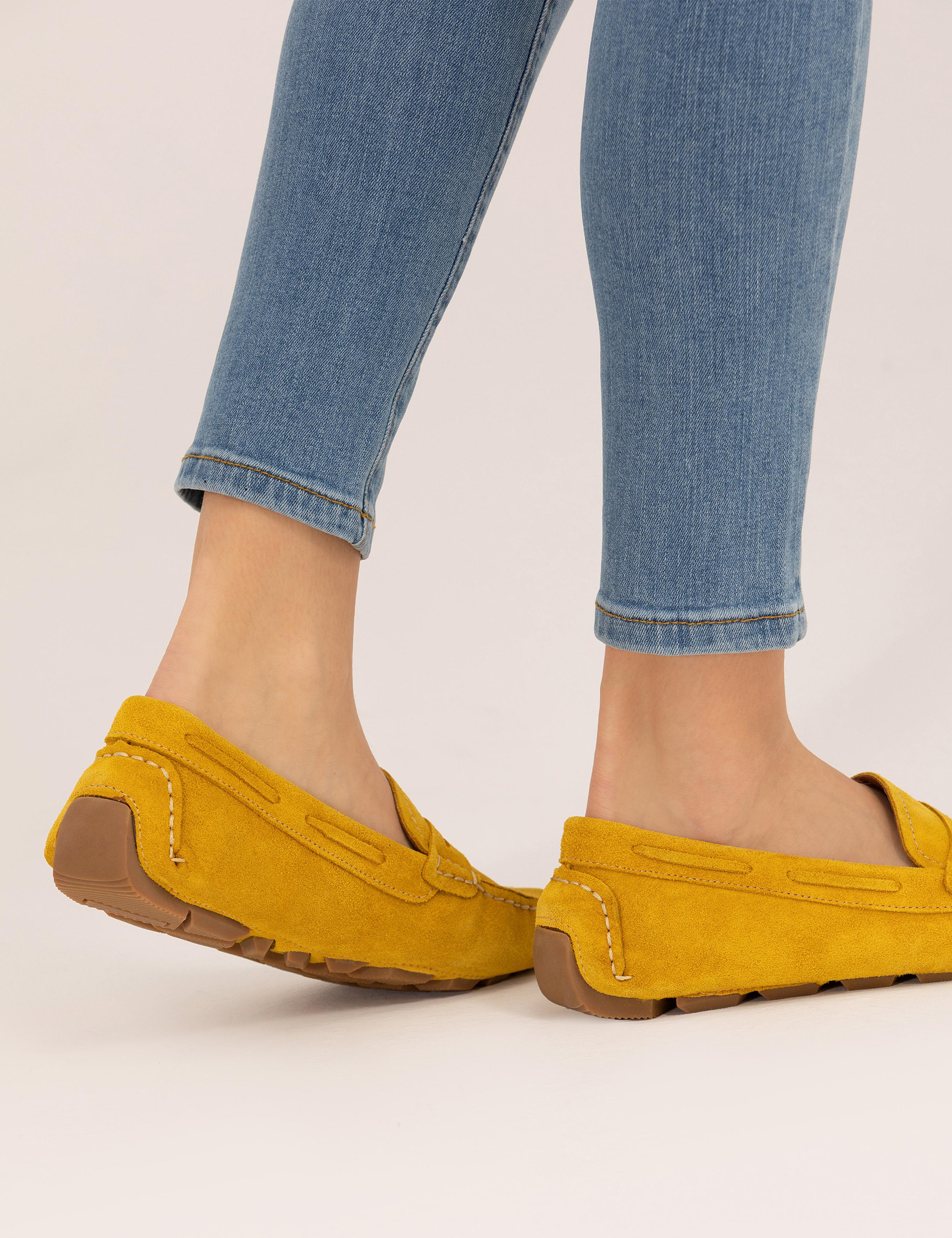 Yağ Yeşili Süet Deri Loafer