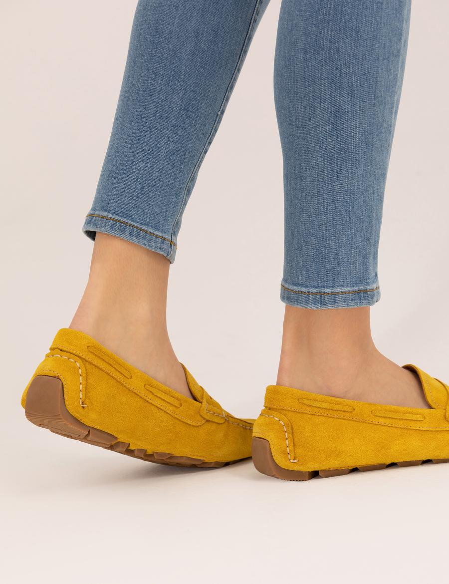 Yağ Yeşili Süet Deri Loafer