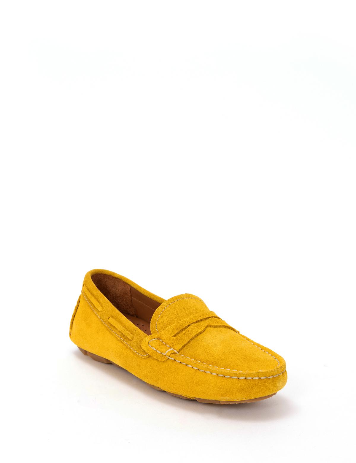 Yağ Yeşili Süet Deri Loafer - 50269899017