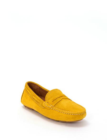 Yağ Yeşili Süet Deri Loafer - 50269899017