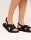 Siyah Deri Sandalet