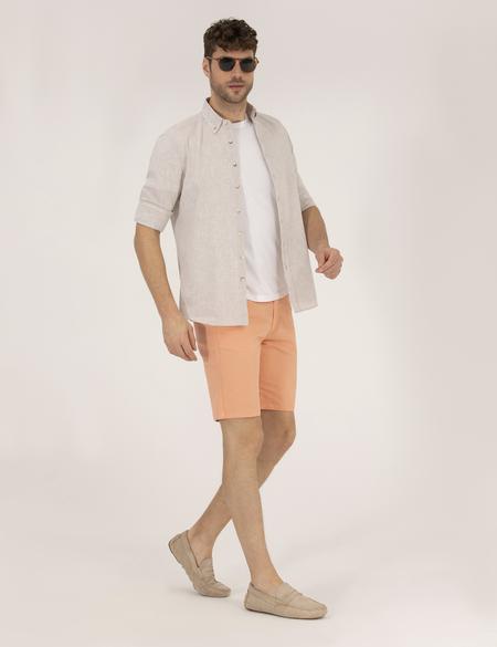 Açık Kahverengi Regular Fit Uzun Kollu Gömlek - 50265119168