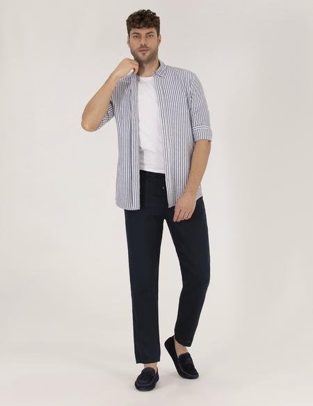 Lacivert Regular Fit Uzun Kollu Gömlek - 50269387006