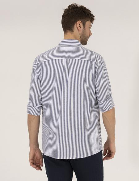 Lacivert Regular Fit Uzun Kollu Gömlek - 50269387006