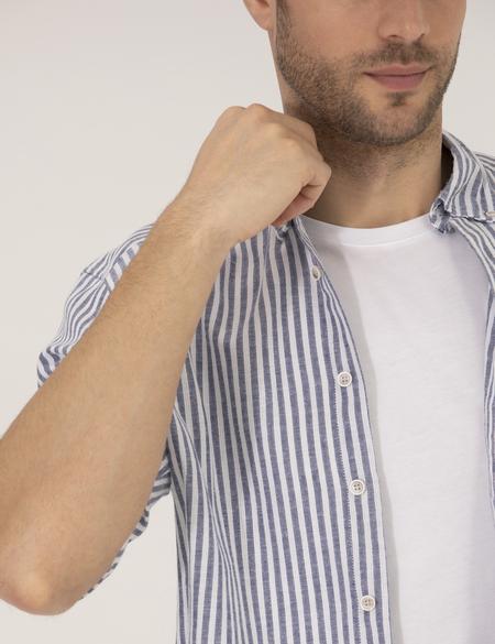 Lacivert Regular Fit Uzun Kollu Gömlek - 50269387006